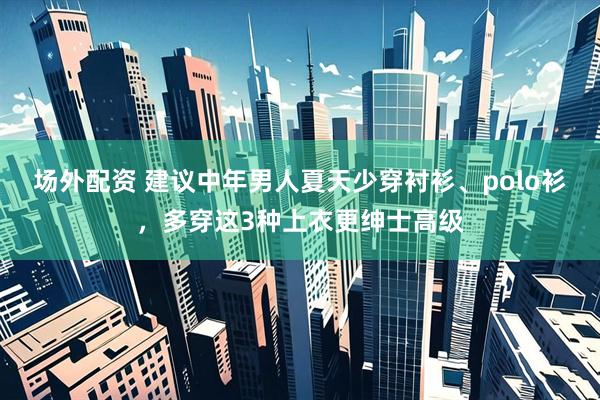 场外配资 建议中年男人夏天少穿衬衫、polo衫，多穿这3种上衣更绅士高级
